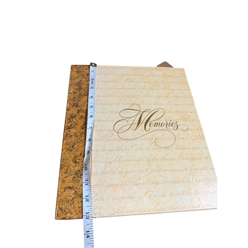 Hallmark Memories Photo Album 3-Ring Binder Cream Script Gold PHA7147 New